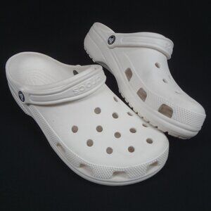 CROCS SLIP ON CLOGS MENS SIZE 11 WHITE SANDALS SHOES